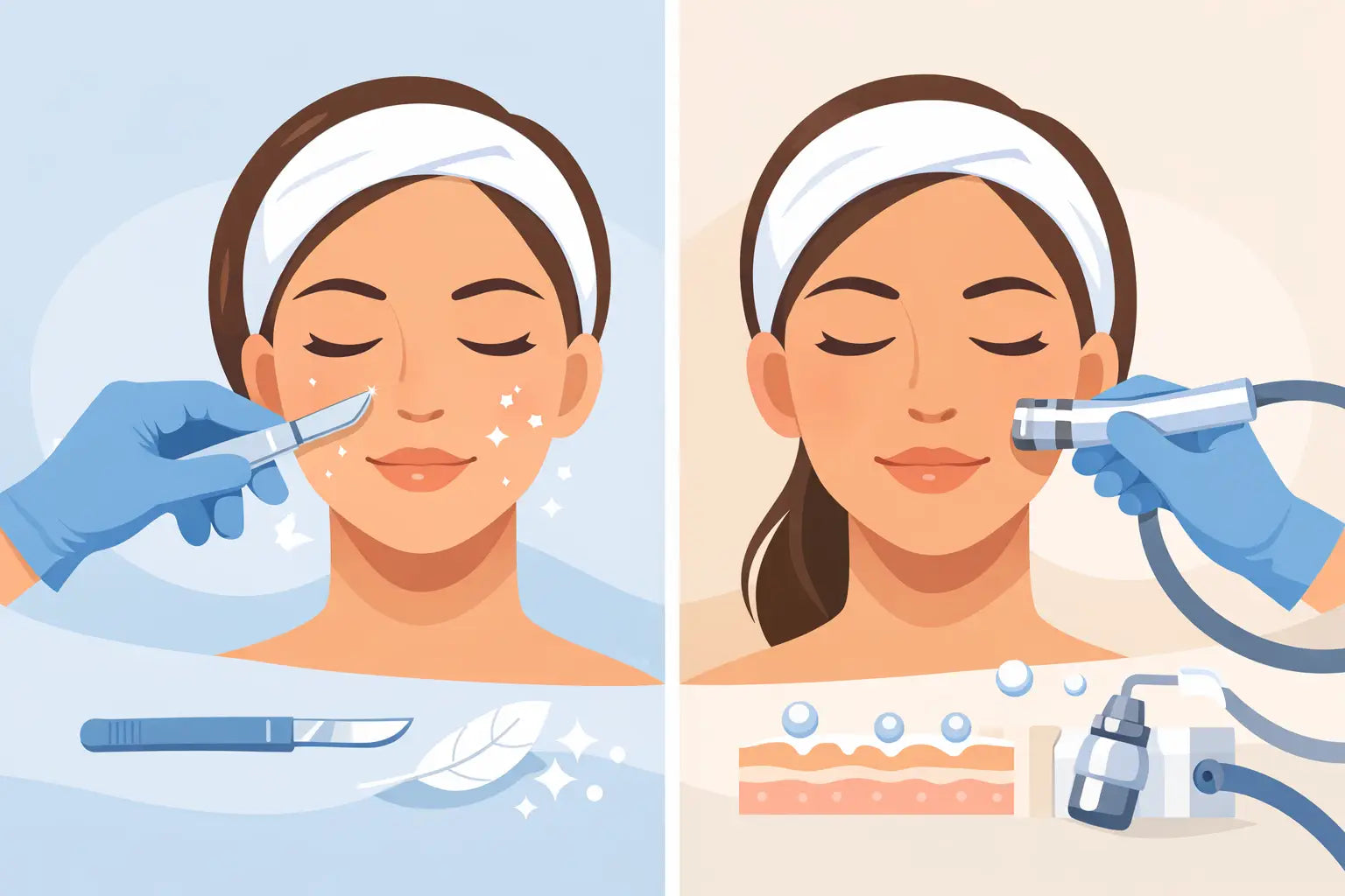 Dermaplaning vs Microdermabrasion Treatment