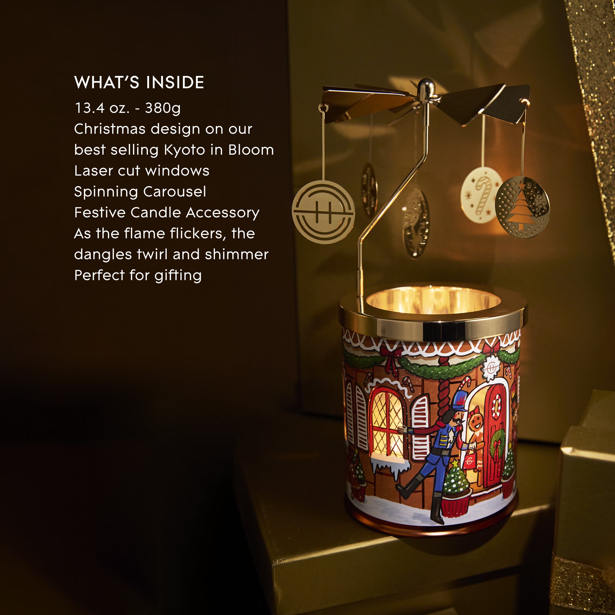 Glasshouse Fragrance candle Glasshouse Christmas Spinning Carousel Candle Set 2026 (Kyoto in Bloom)