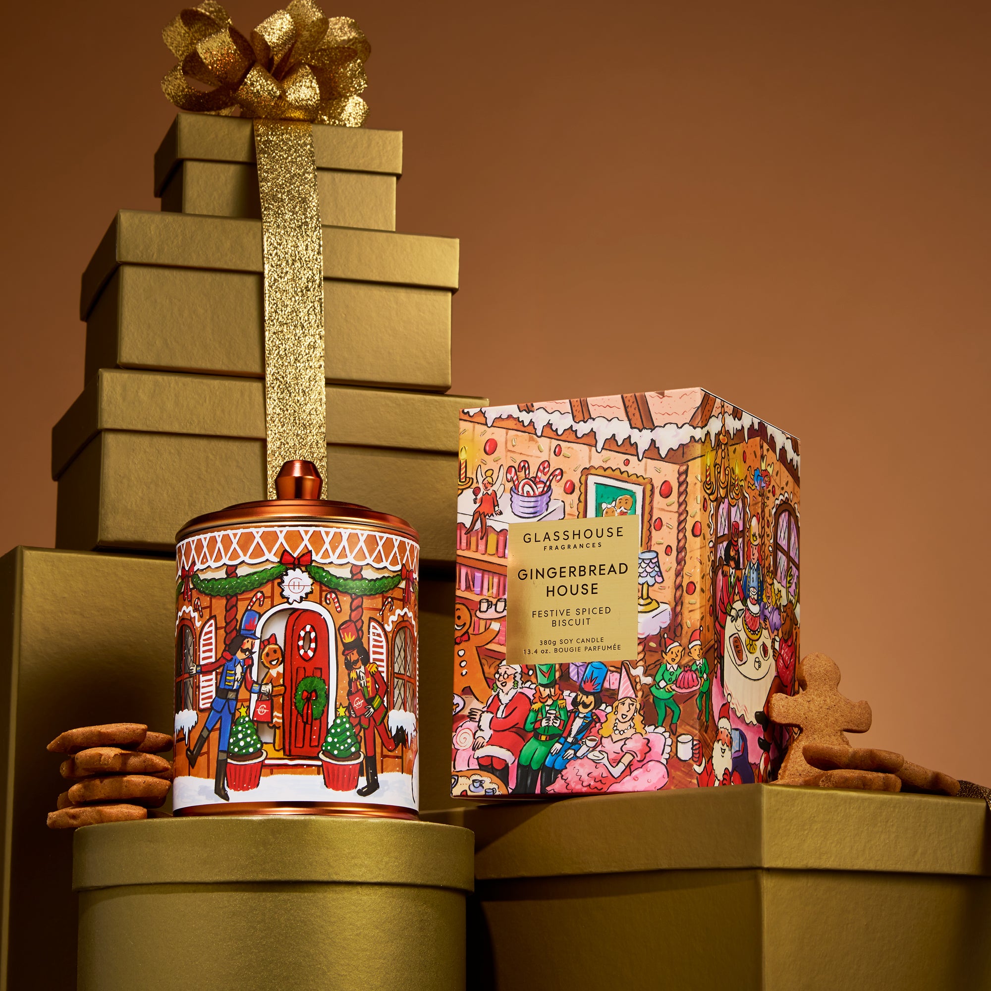 Glasshouse Fragrance candle Glasshouse Fragrances Gingerbread House Candle 380g
