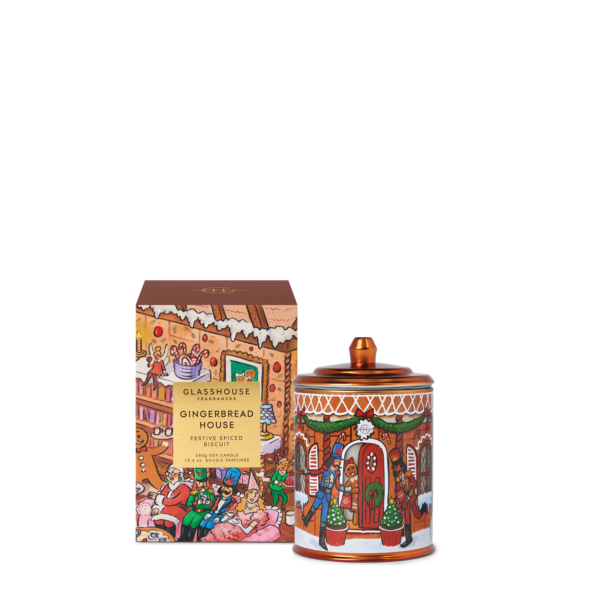 Glasshouse Fragrance candle Glasshouse Fragrances Gingerbread House Candle 380g