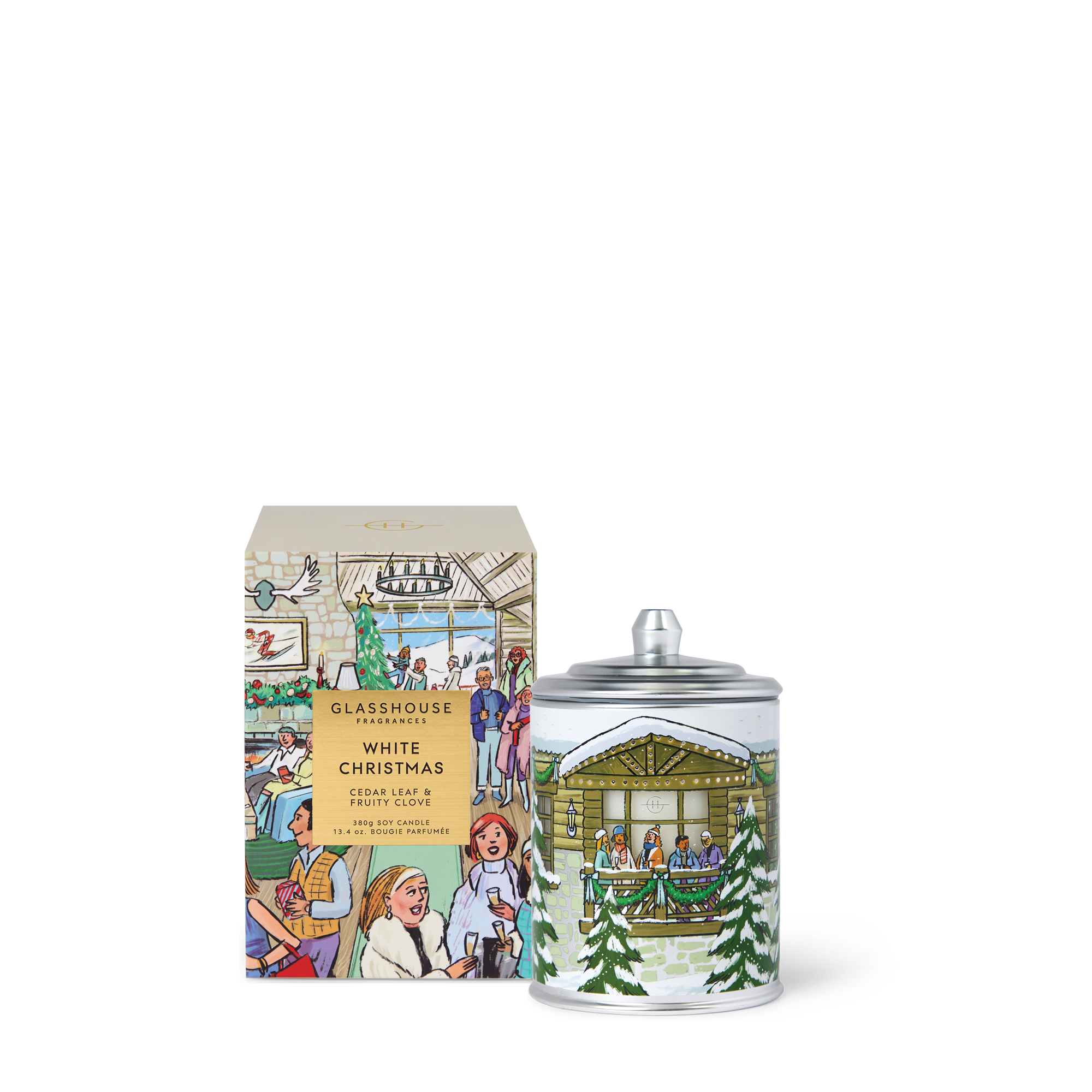 Glasshouse Fragrance candle Glasshouse Fragrances White Christmas Candle 380g