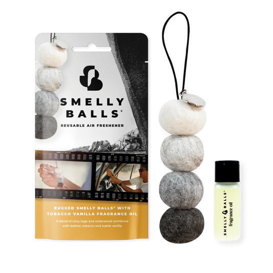 HA Naturally car diffuser Smelly Balls Car Air Freshener - Rugged with Tobacco Vanilla